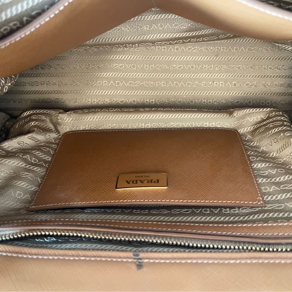 Prada Tan Leather Tote Bag - Picture 5 of 9